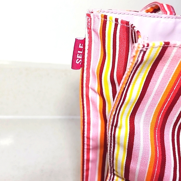 SELF Vibrant Stripped Tote Bag - Picture 3 of 6